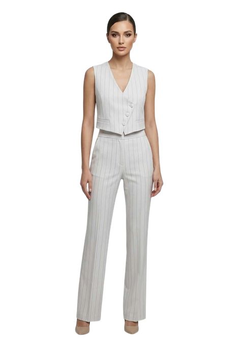 Tailleur Tre Pezzi Gessato MISS MAX | Tailleur | MG24GESSATOGESSO